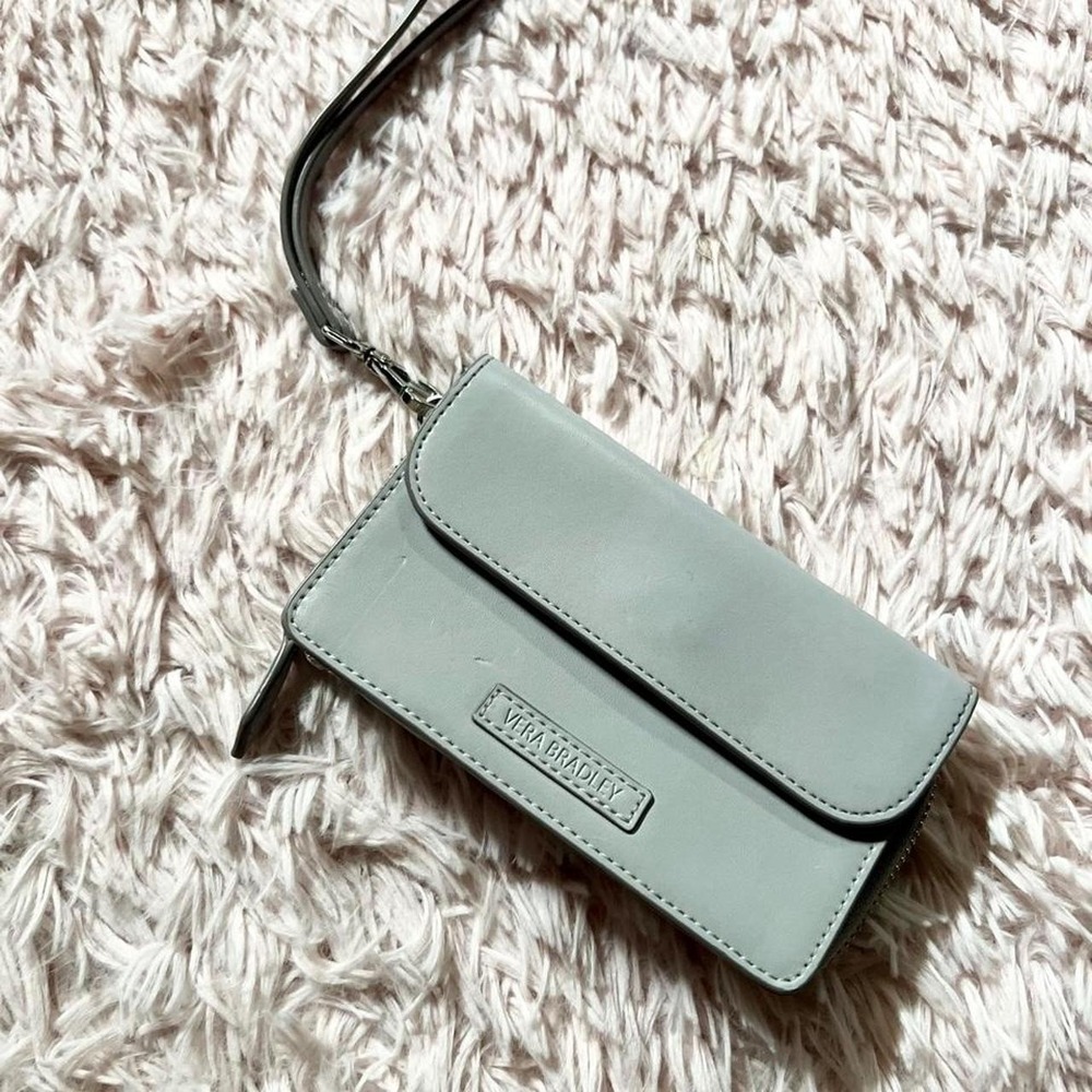 Vera Bradley Light Gray Wristlet Clutch